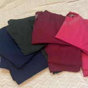 Bundle of medical nurse scrubs